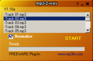 mp3-2-wav converter screenshot